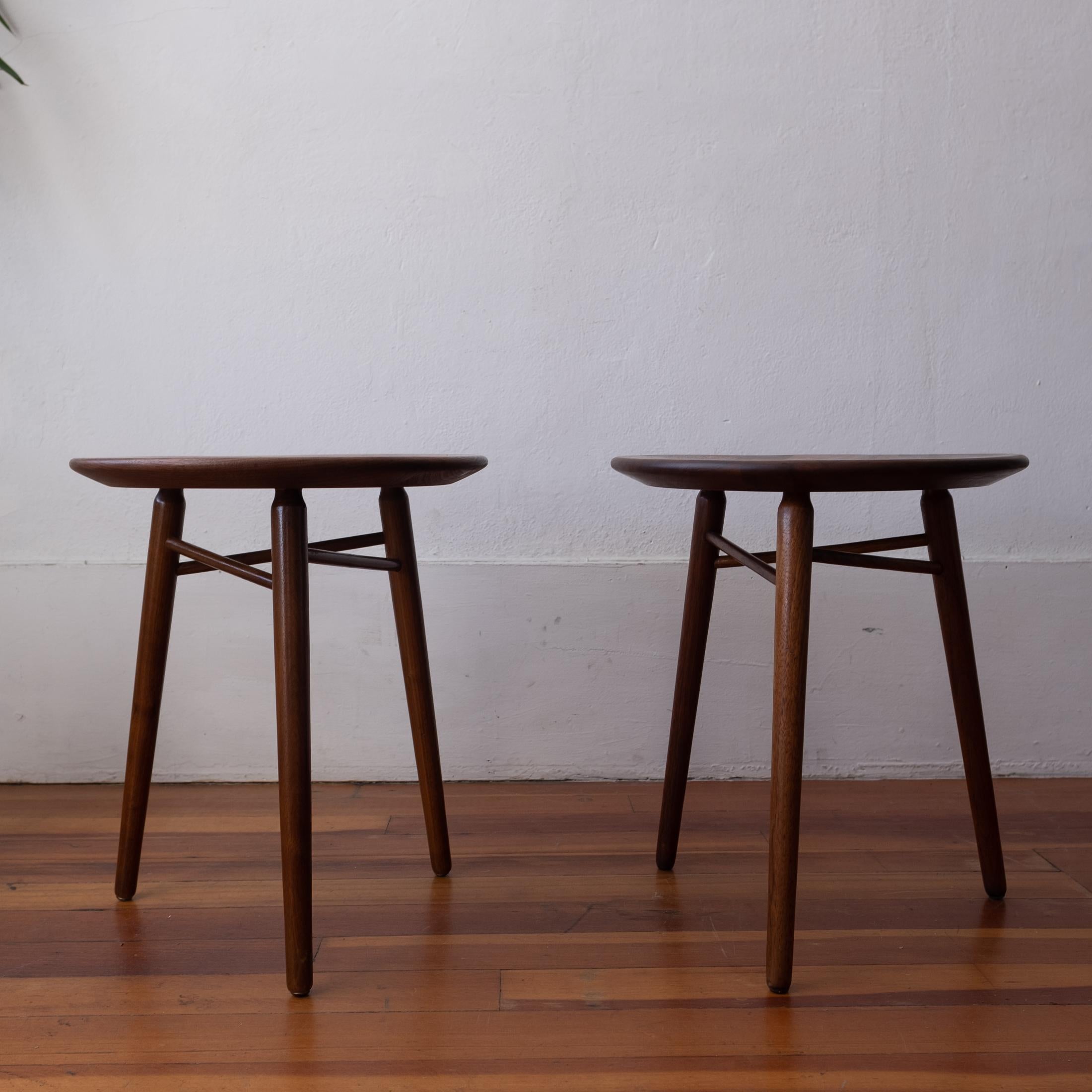Pair of Three Leg Stools or Side Tables by Kipp Stewart and Stewart MacDougall 9