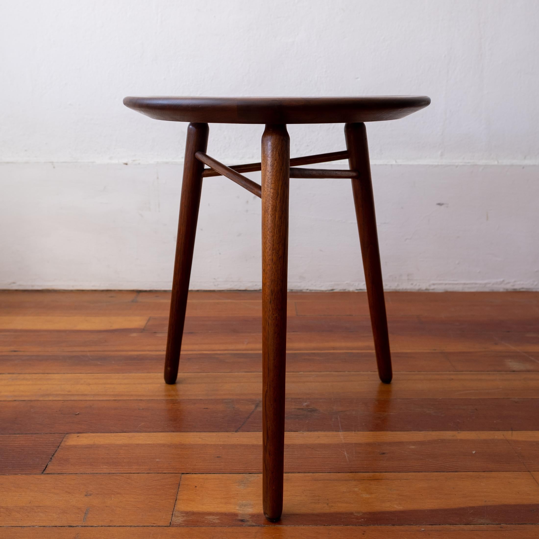 Mid-20th Century Pair of Three Leg Stools or Side Tables by Kipp Stewart and Stewart MacDougall