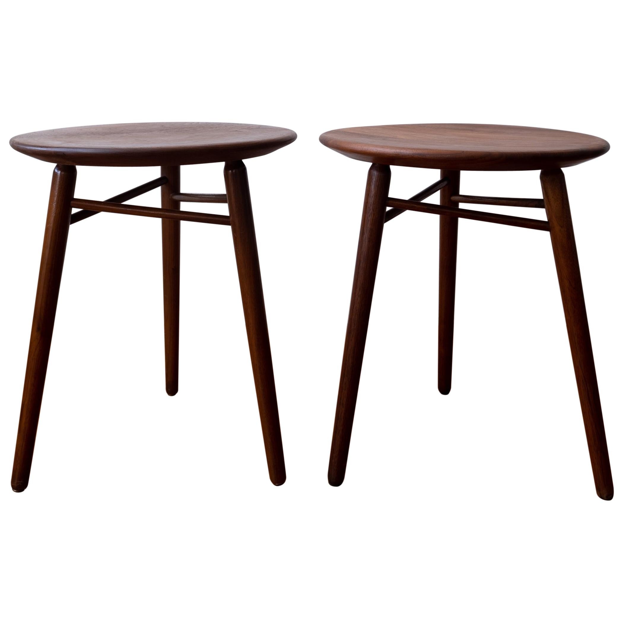 Pair of Three Leg Stools or Side Tables by Kipp Stewart and Stewart
