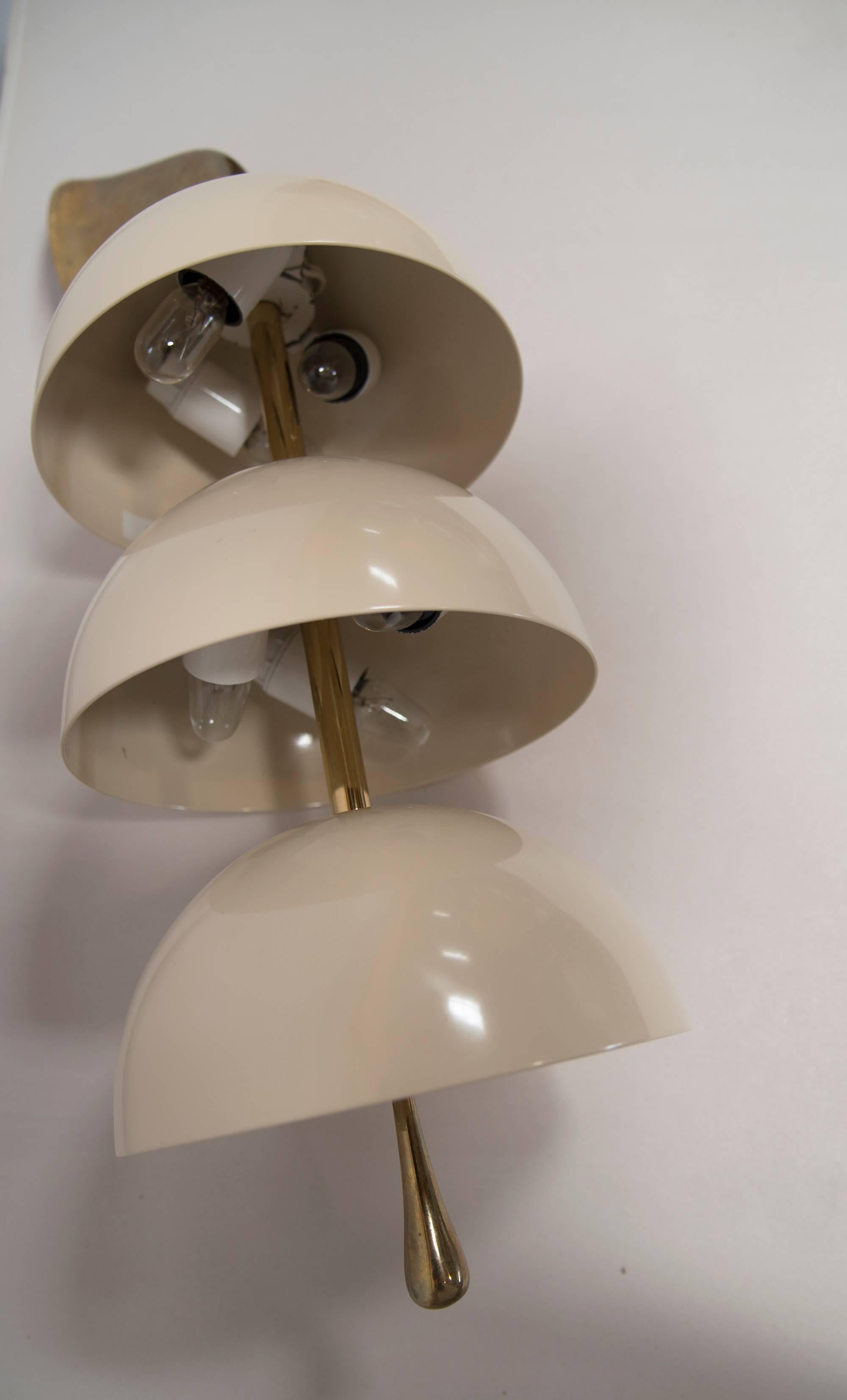 STILNOVO PAIR 3-Light Wall Sconces In Excellent Condition In Hawthorne, CA