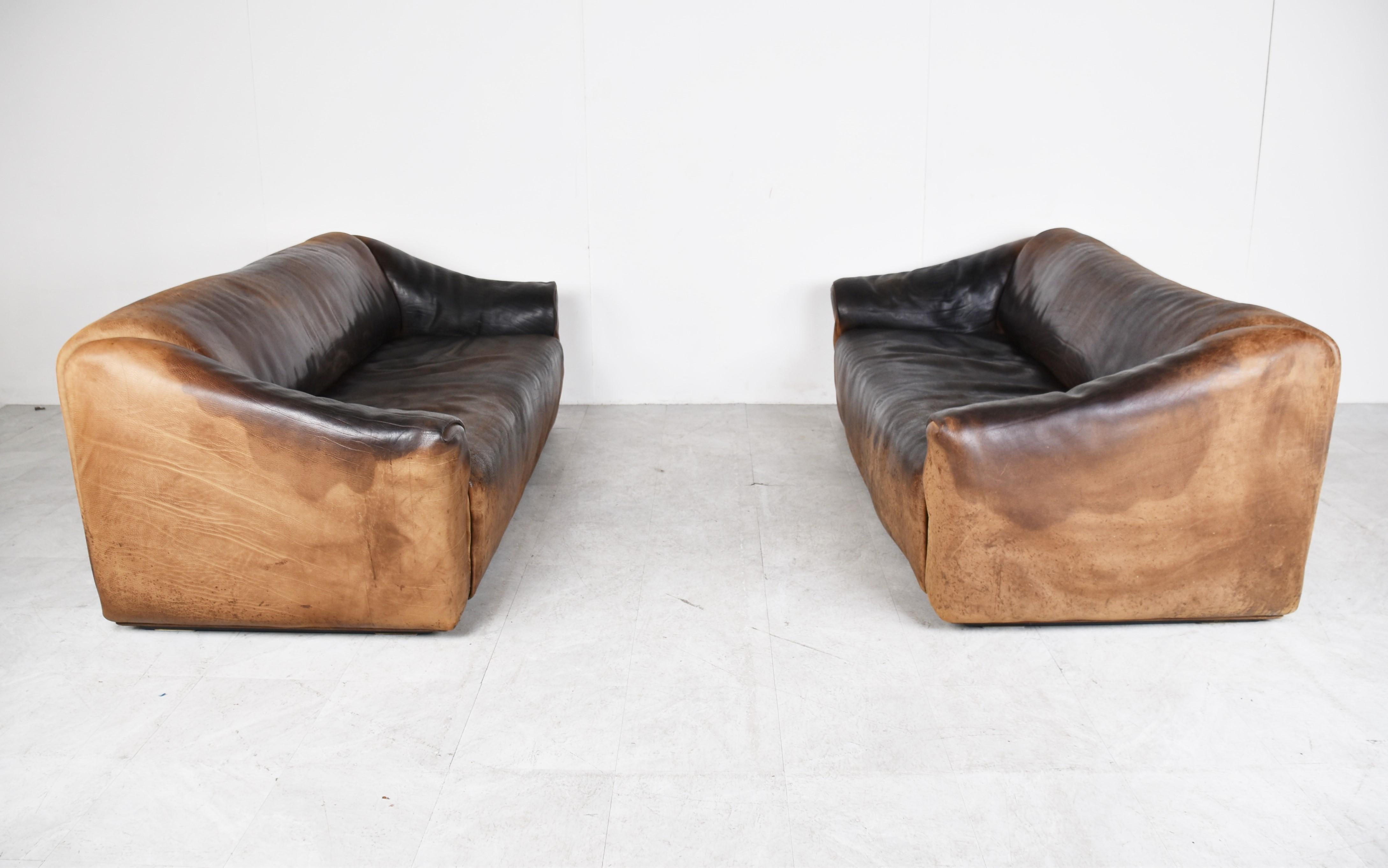 Mid-Century Modern Pair of three seater DS47 sofas by De sede, 1960s