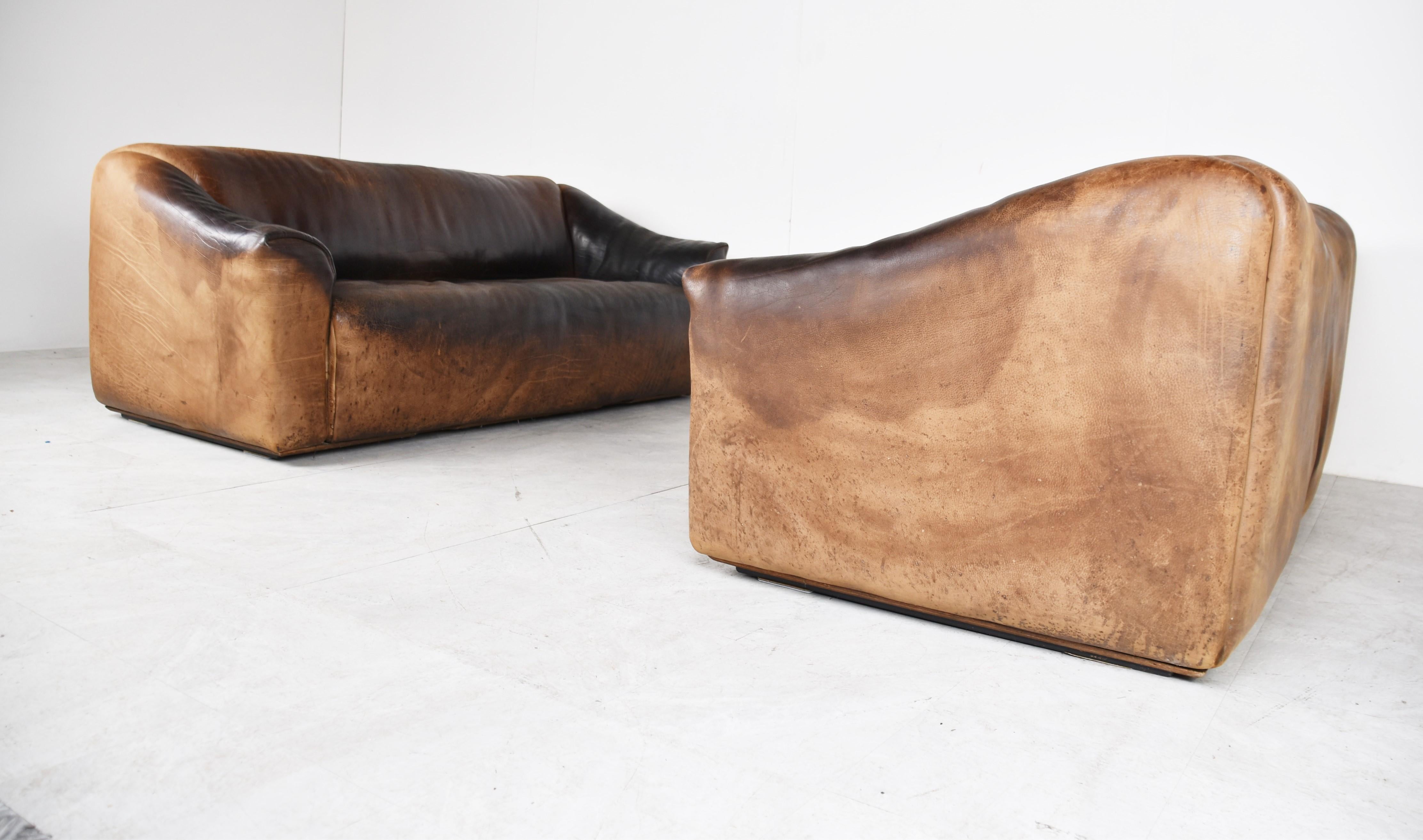 Swiss Pair of three seater DS47 sofas by De sede, 1960s