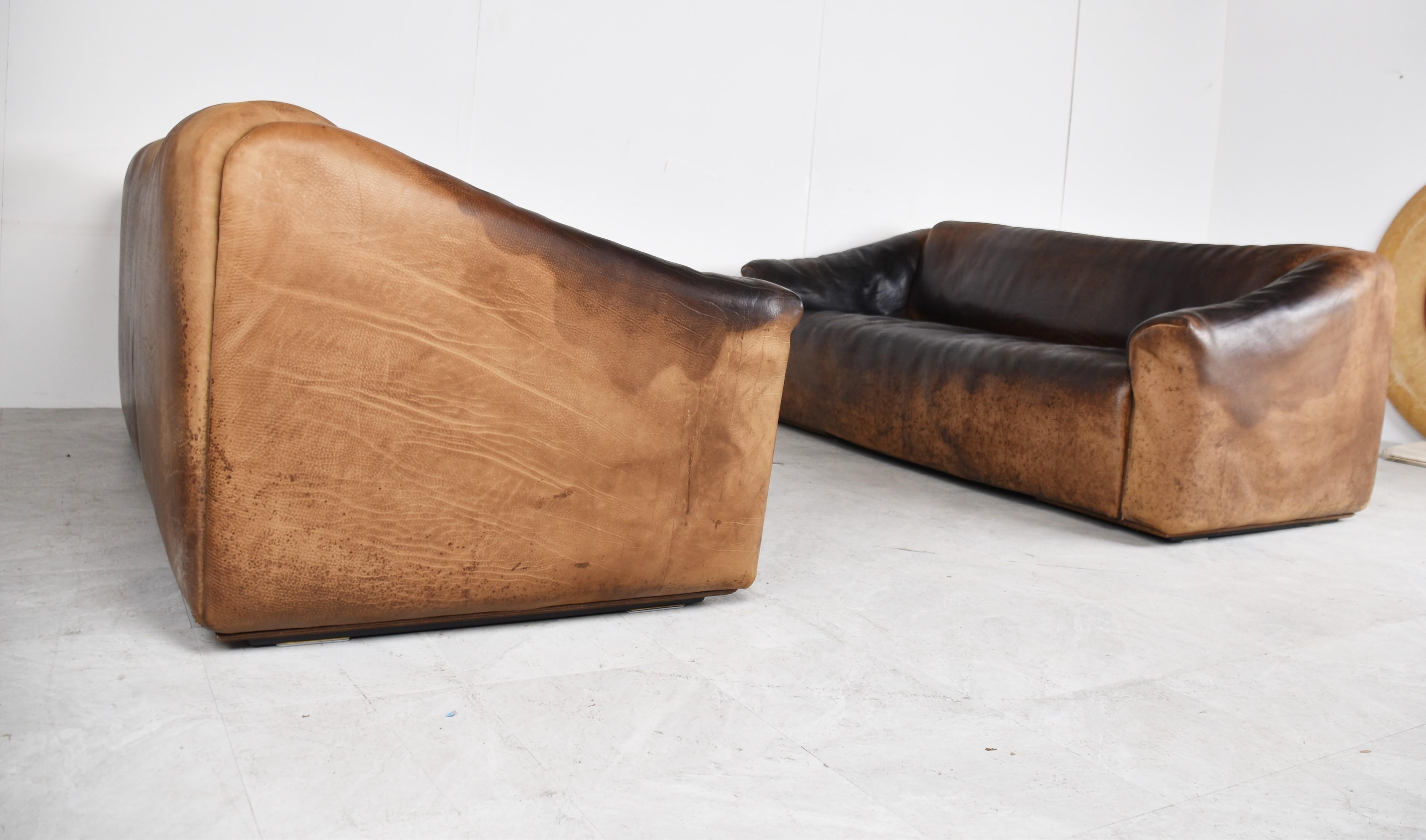 Pair of three seater DS47 sofas by De sede, 1960s In Good Condition In Leuven, Vlaams Gewest