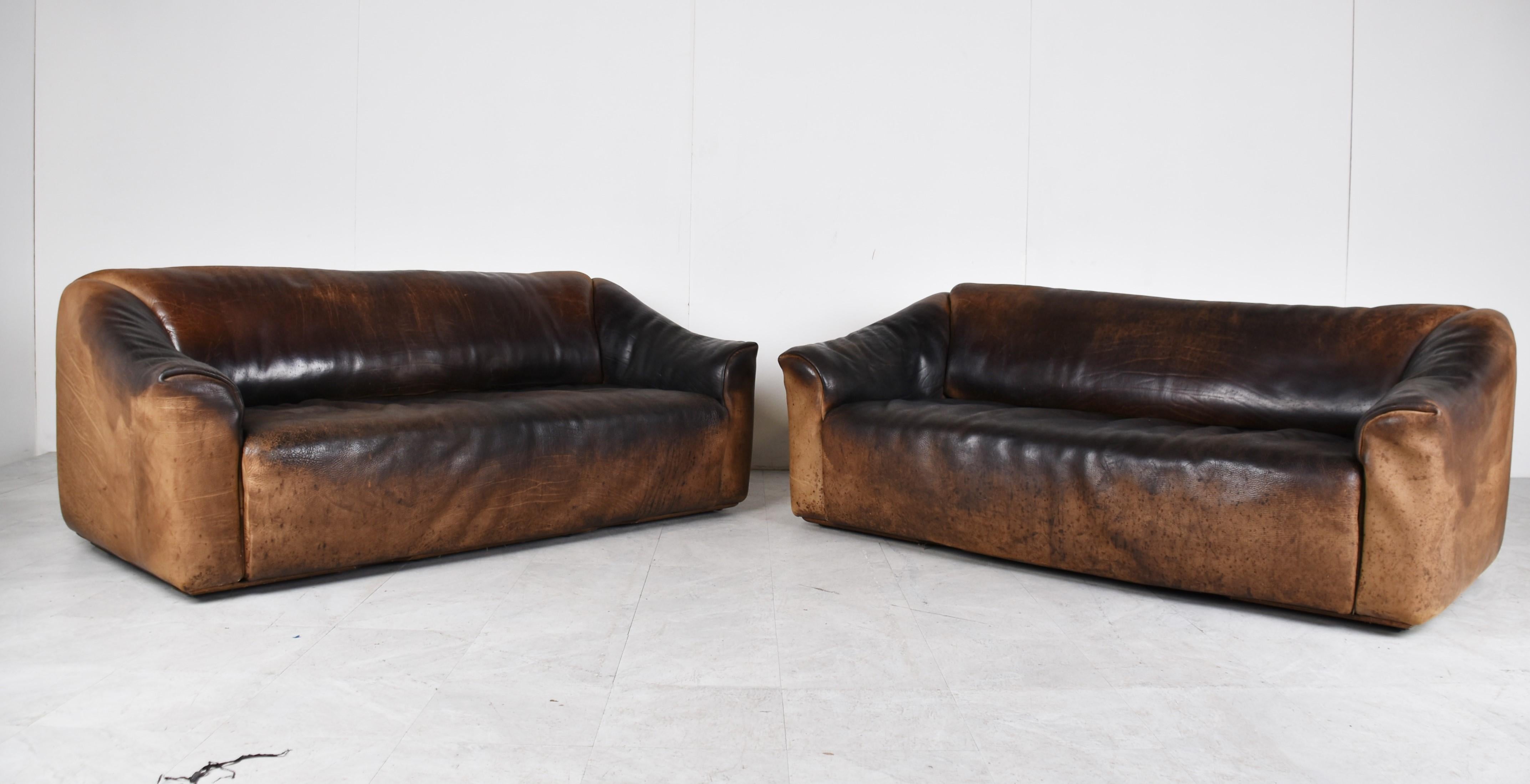 Mid-20th Century Pair of three seater DS47 sofas by De sede, 1960s