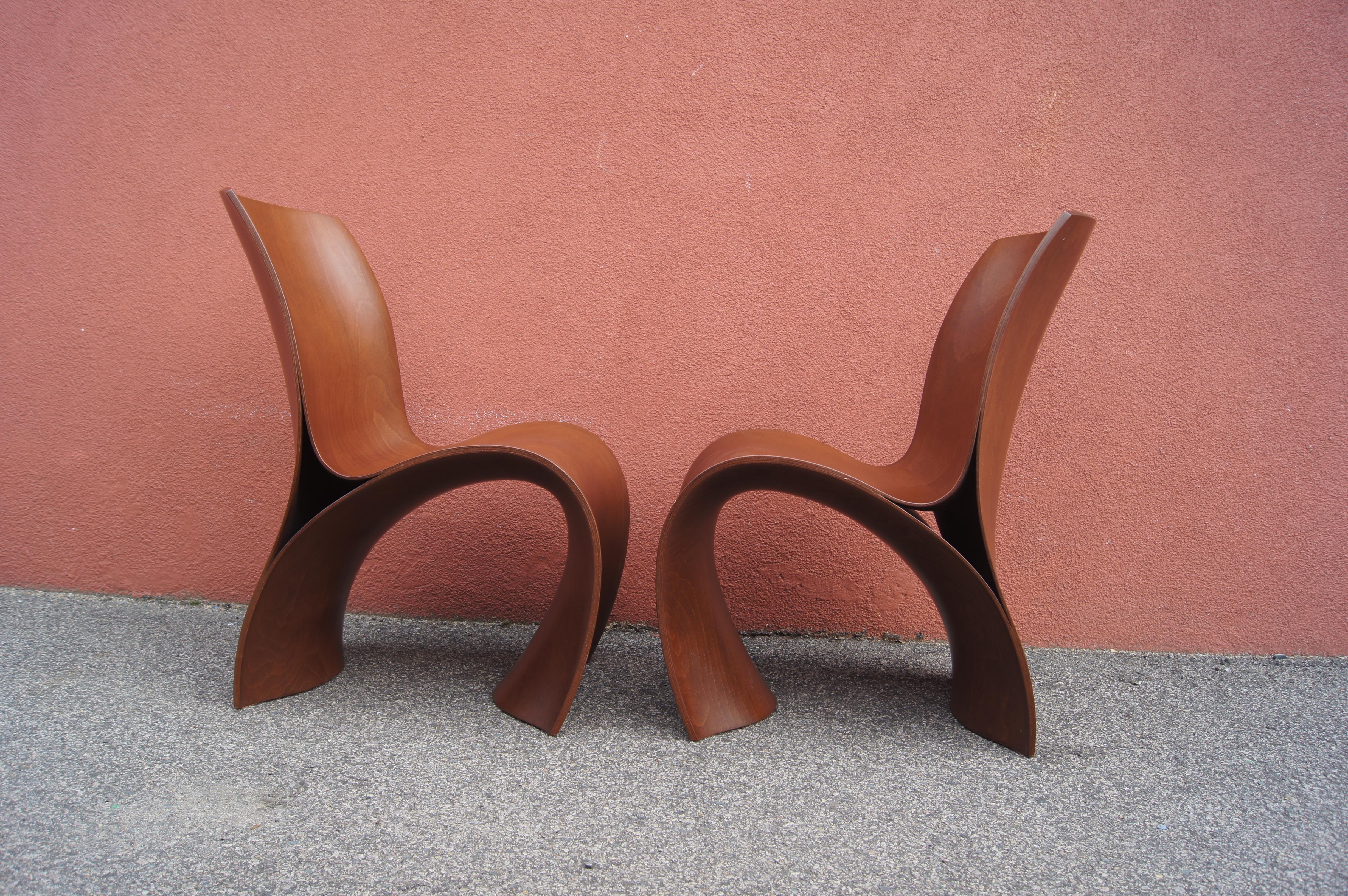 Italian Pair of Three Skin Chairs by Ron Arad for Moroso