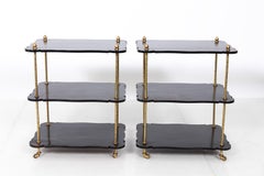Pair of Three-Tier Campaign Tables