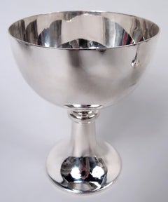 Pair of Tiffany American Modern Classical Sterling Silver Chalice Goblets