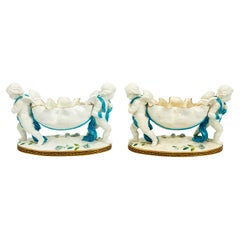 Antique Pair of Tiffany and Company Double Cherub Bowls, 19th Century