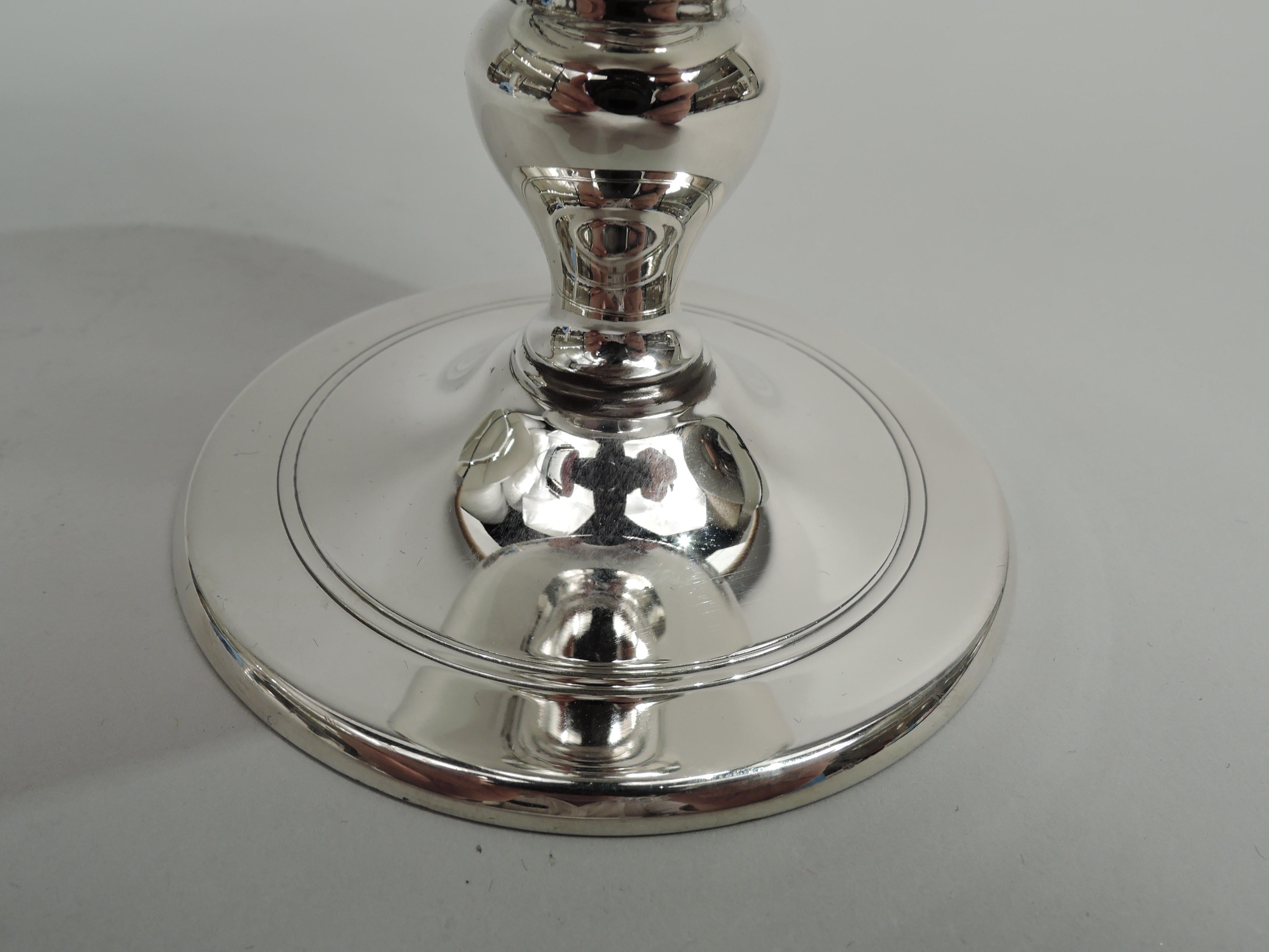 Pair of Tiffany & Co. Art Deco Sterling Silver Goblets for Twosome Tippling In Excellent Condition In New York, NY