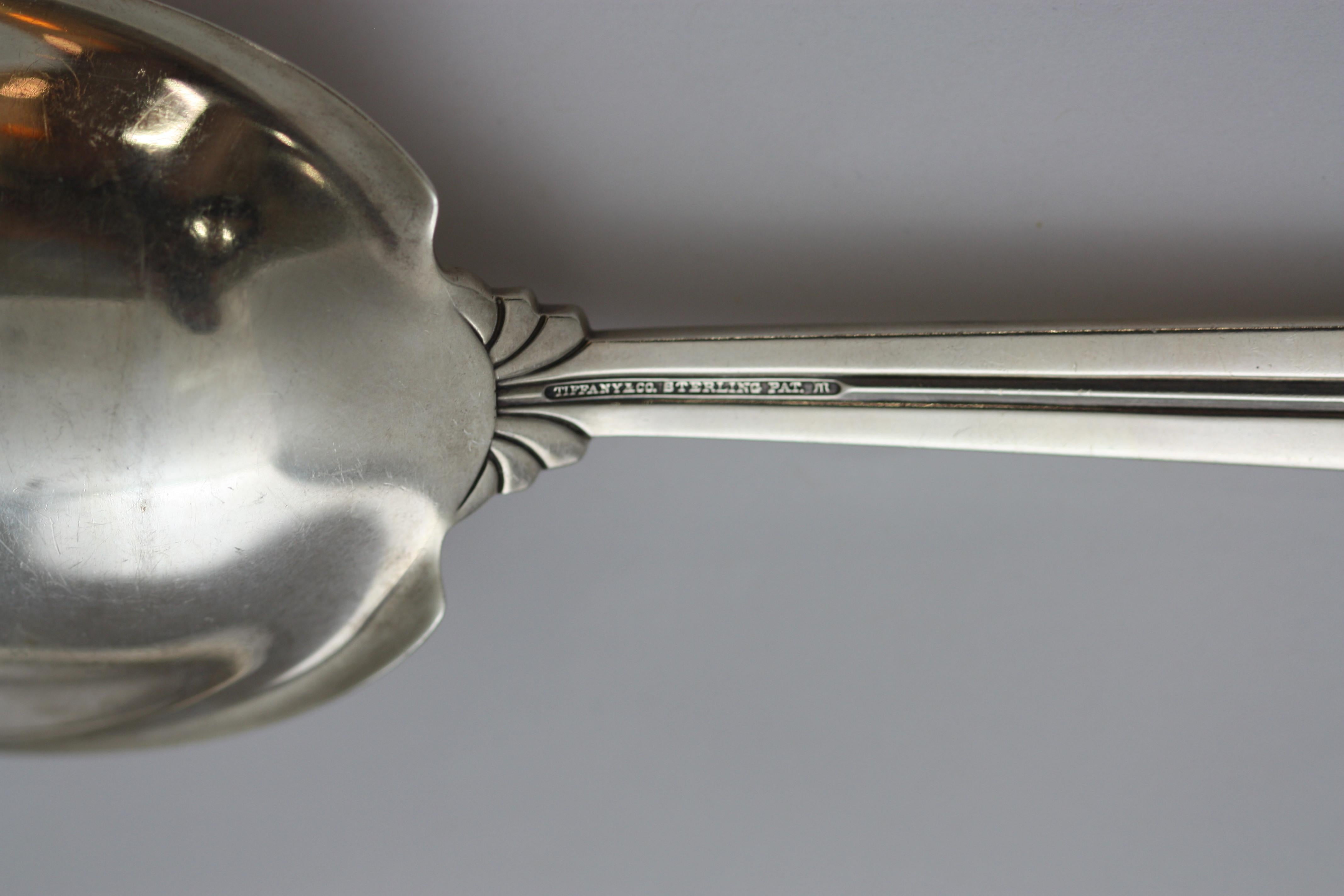 Pair of Tiffany & C0. Sterling Silver Serving Spoons In Good Condition For Sale In West Palm Beach, FL