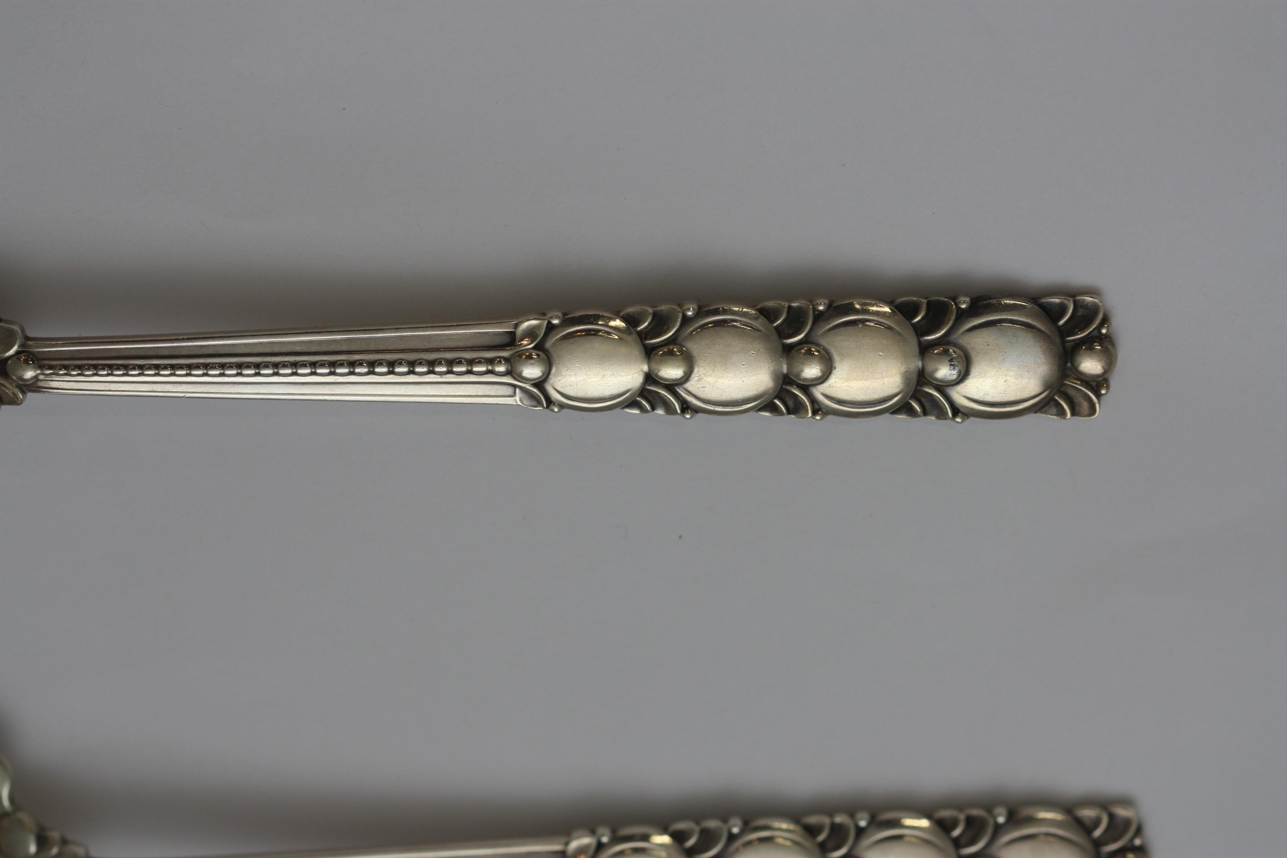 Pair of Tiffany & C0. Sterling Silver Serving Spoons For Sale 3