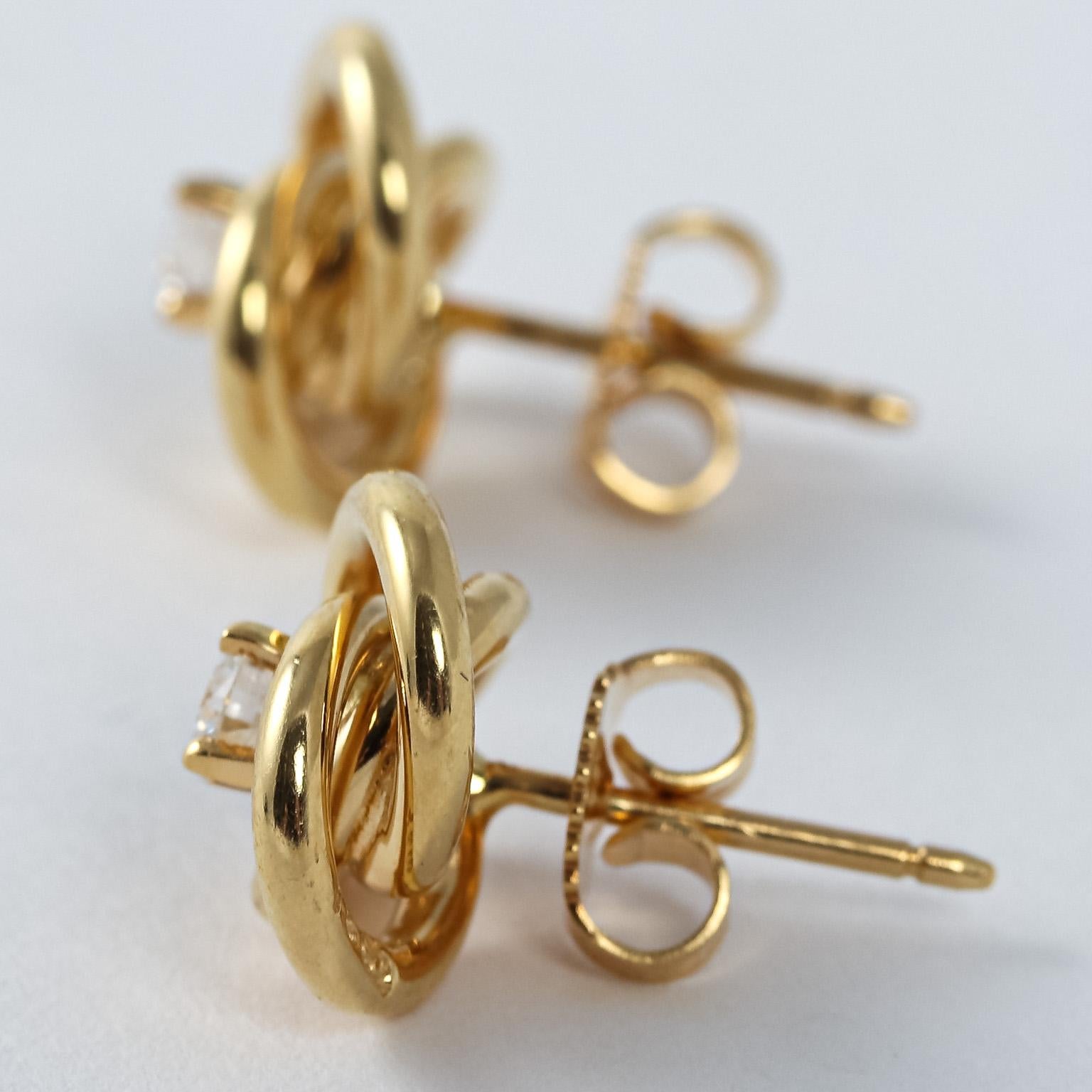 tiffany gold knot earrings