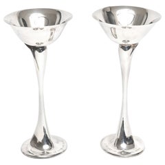 Paar von Tiffany & Co. Elsa Peretti Sterling Silber Champagner Becher Gläser