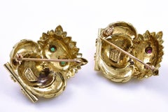 Pair of Tiffany & Co. Gold Owl Pins