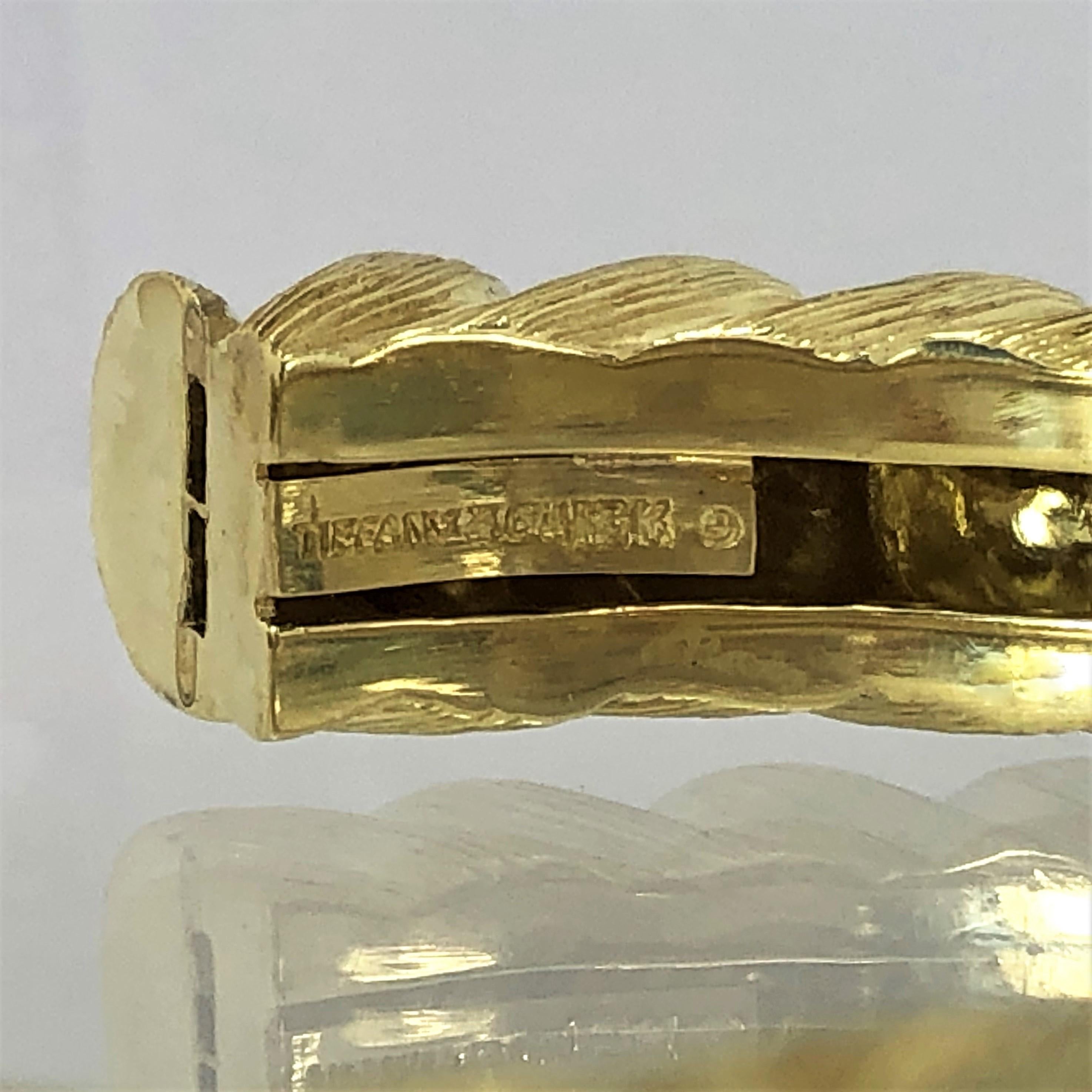 Pair of Tiffany & Co. Gold Rope Design Bangle Bracelets 2