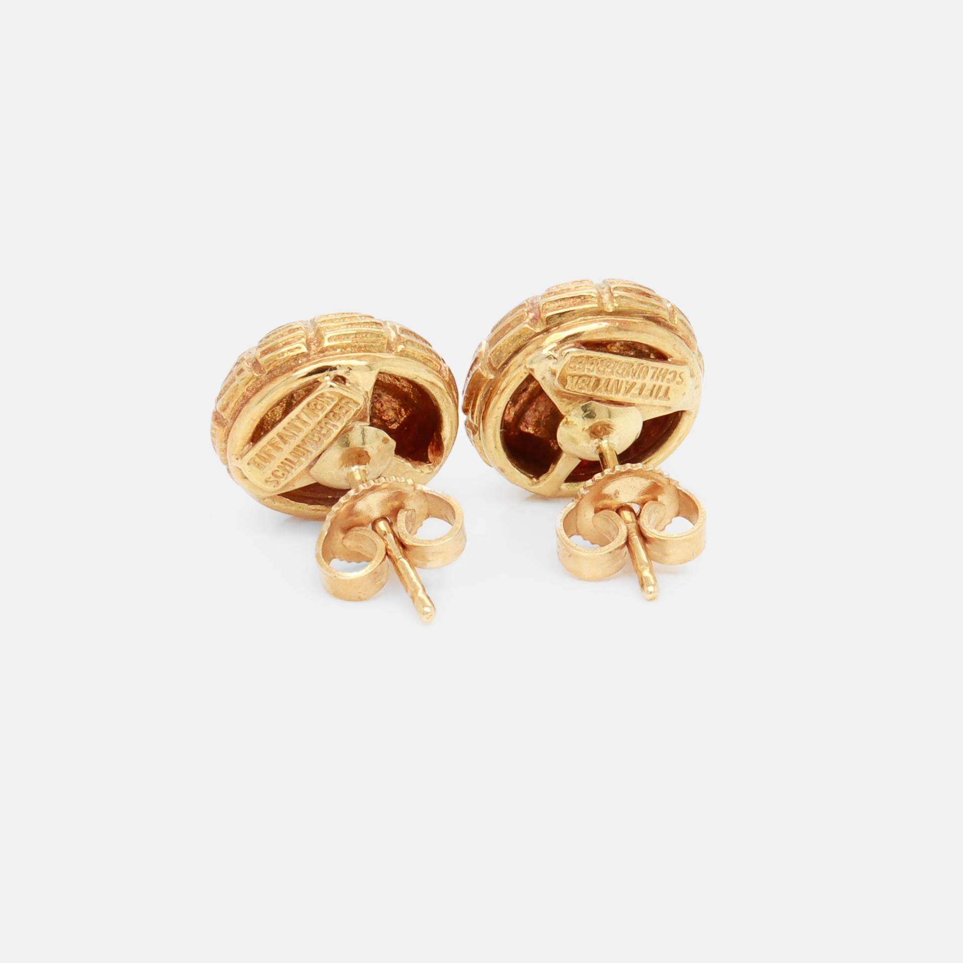 Paar von Tiffany & Co. Jean Schlumberger Taj Mahal-Ohrringe aus 18 Karat Roségold und Rubin Taj Mahal im Angebot 3