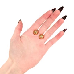 Pair of Tiffany & Co. Mid-Century Modern 18k Gold Mushroom Shaped Cufflinks