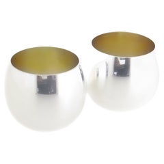 Retro Pair of Tiffany & Co. Mid-Century Modern Sterling Silver Shot or Sake Cups