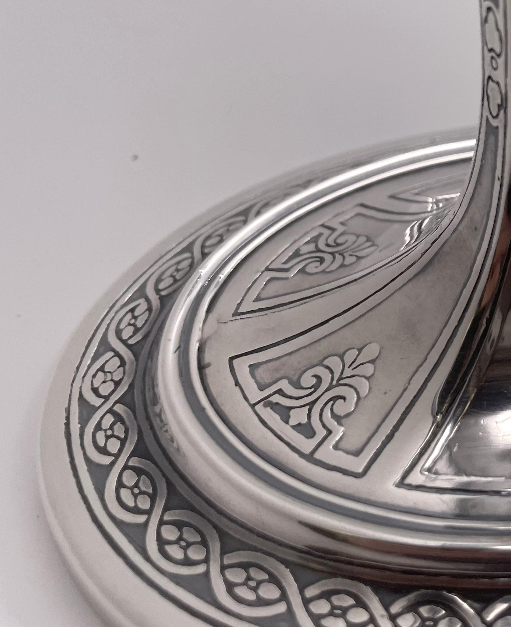 Pair of Tiffany & Co. Sterling Silver 1910 Candlesticks For Sale 5