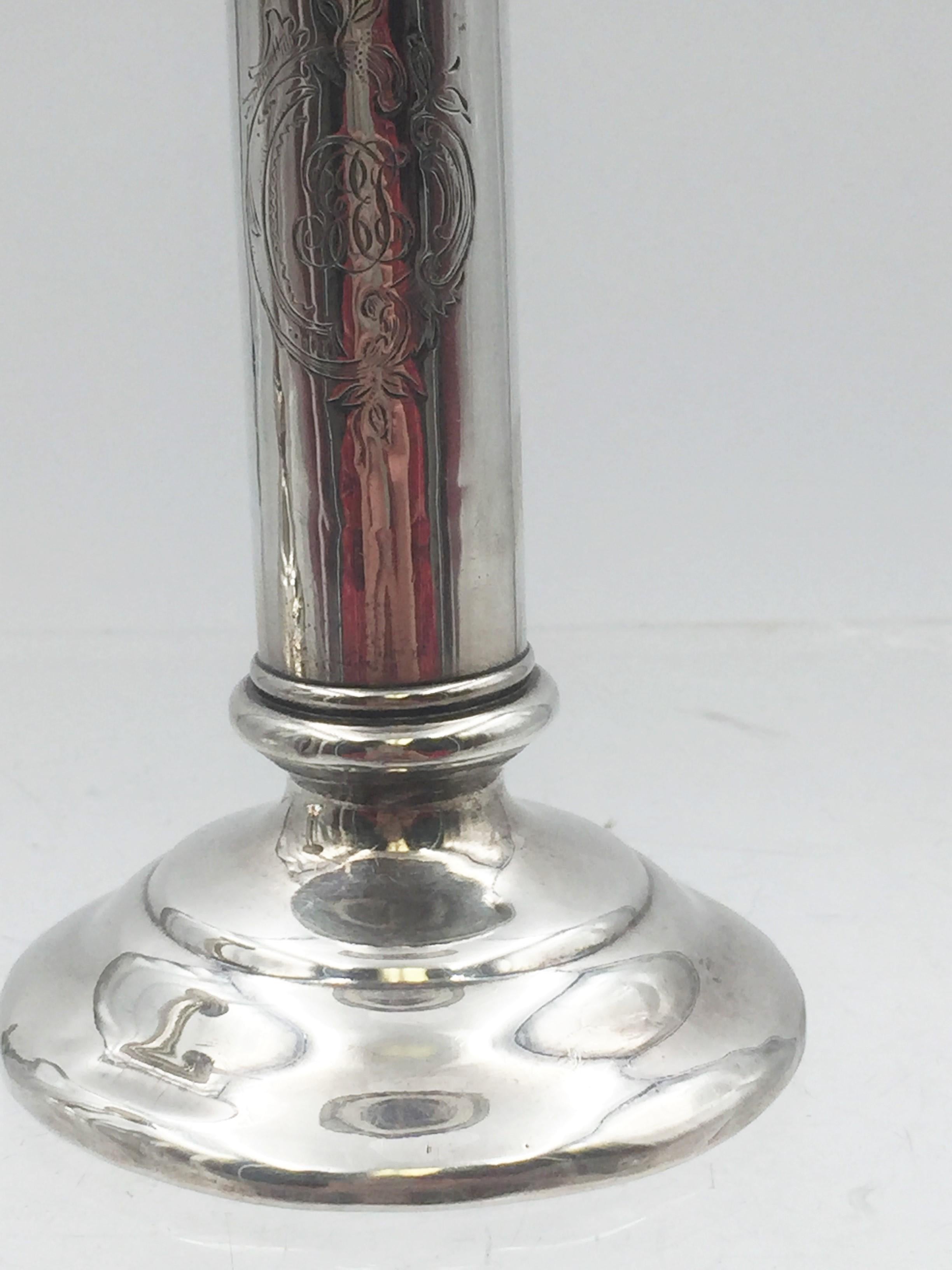 1903 silver candlesticks