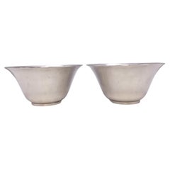 Antique Pair of Tiffany & Co Sterling Silver Modern Bowls in Bell Form from 1906