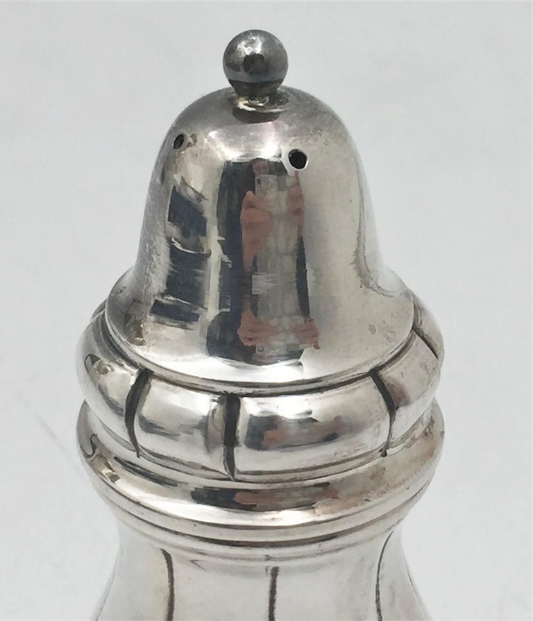 Pair of Tiffany and Co. Sterling Silver Salt and Pepper Shakers Mid