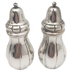 Pair of Tiffany & Co. Sterling Silver Salt & Pepper Shakers Mid-Century Modern