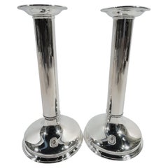 Pair of Tiffany Edwardian Modern Classical Candlesticks