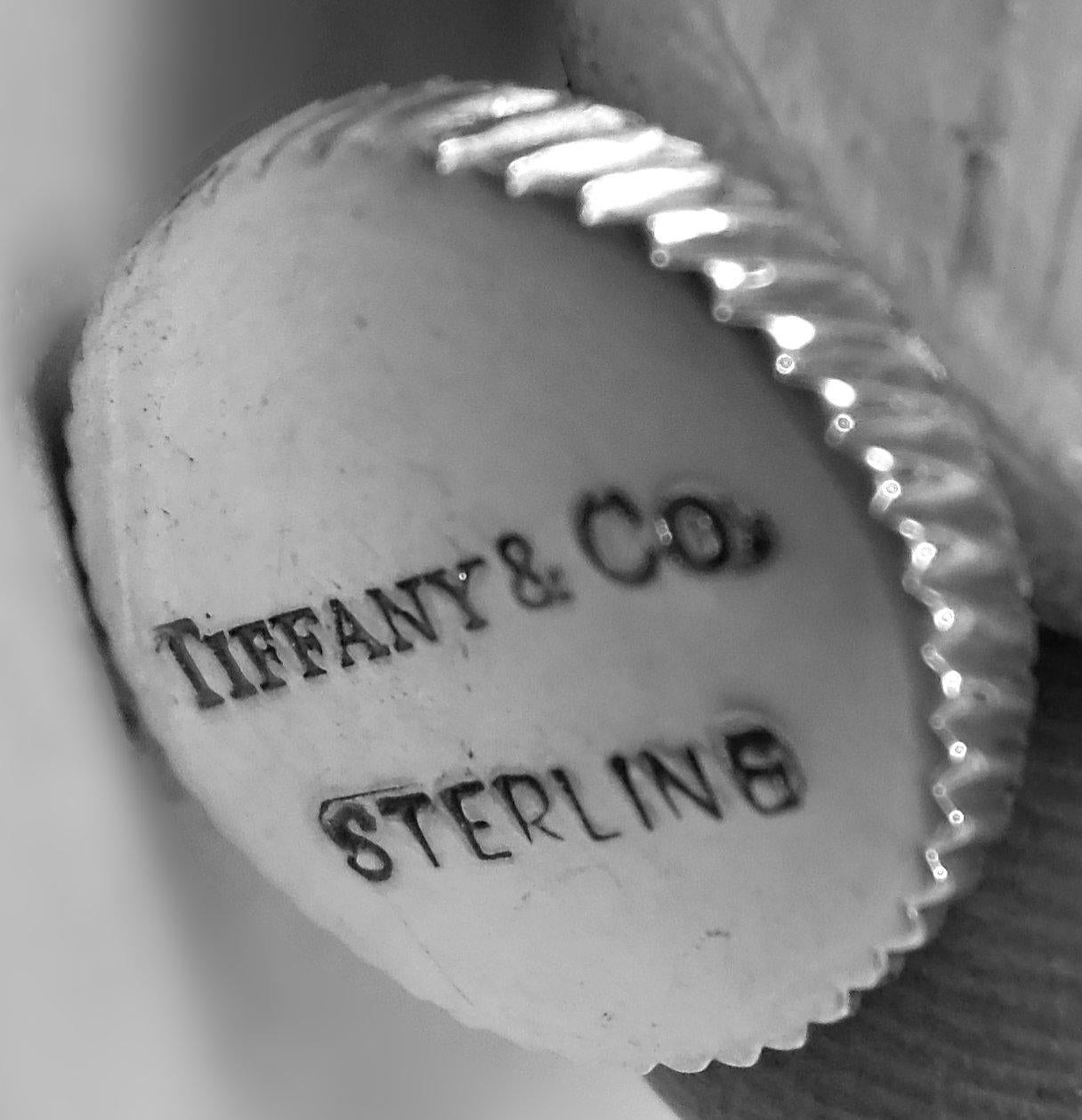 Paar Tiffany Retro Deco Sterling Silber Salz- und Pfefferstreuer (Sterlingsilber) im Angebot