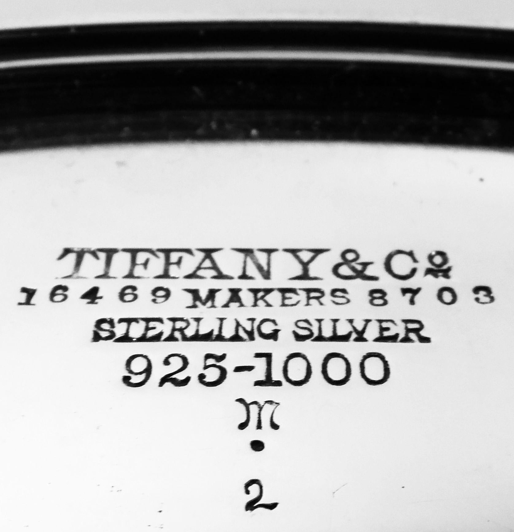Pair of Tiffany Saint Dunstan Sterling Silver Covered Vegetable Dishes For Sale 6