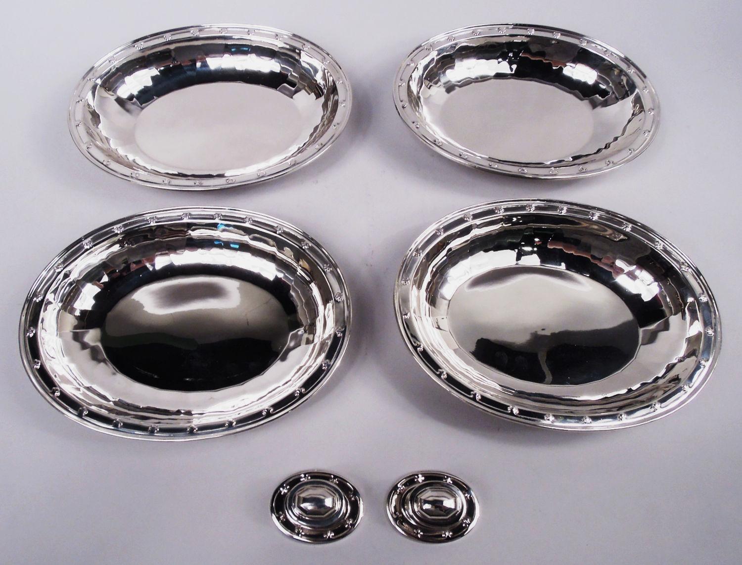 Pair of Tiffany Saint Dunstan Sterling Silver Covered Vegetable Dishes For Sale 1