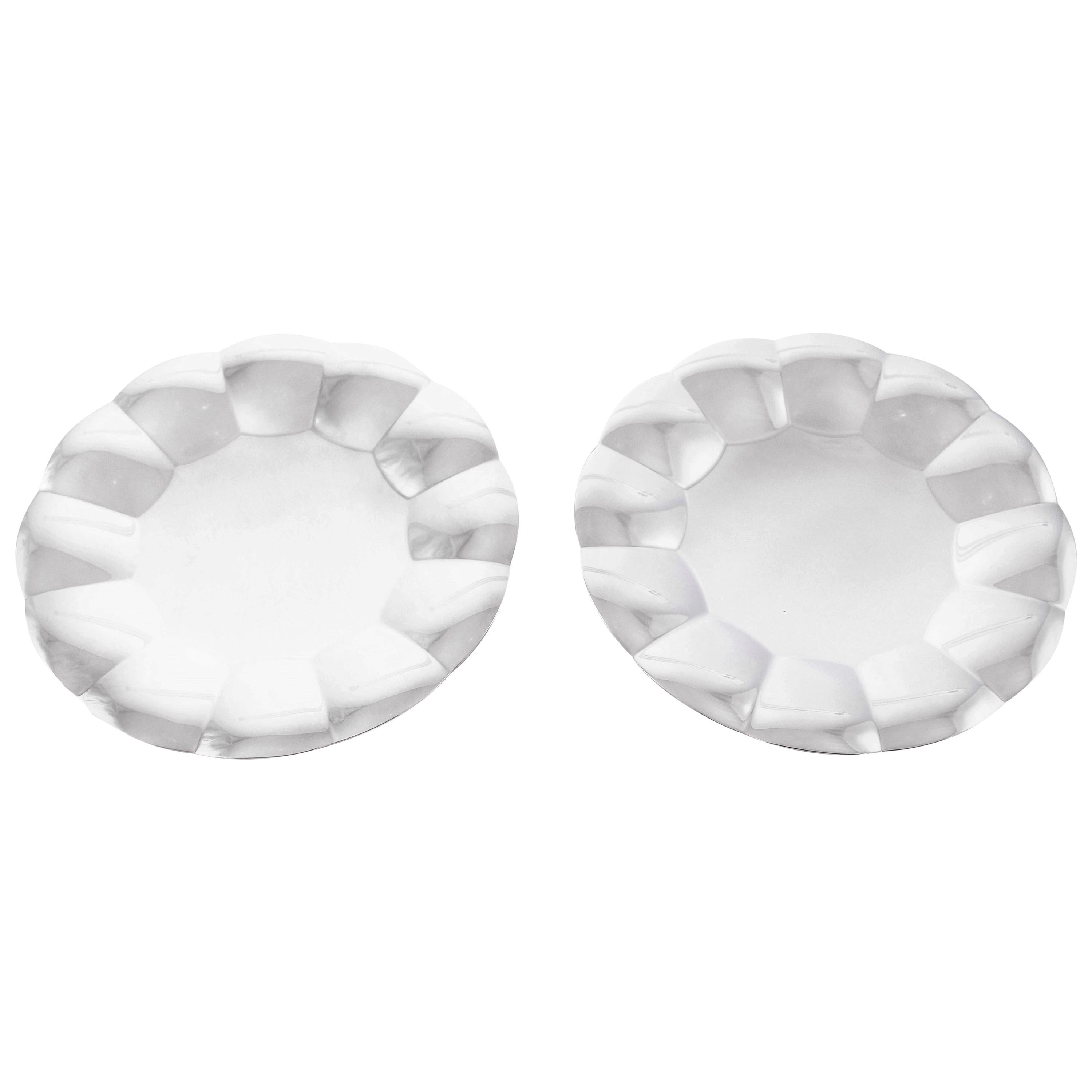 Pair of Tiffany Sterling Midcentury Dishes For Sale
