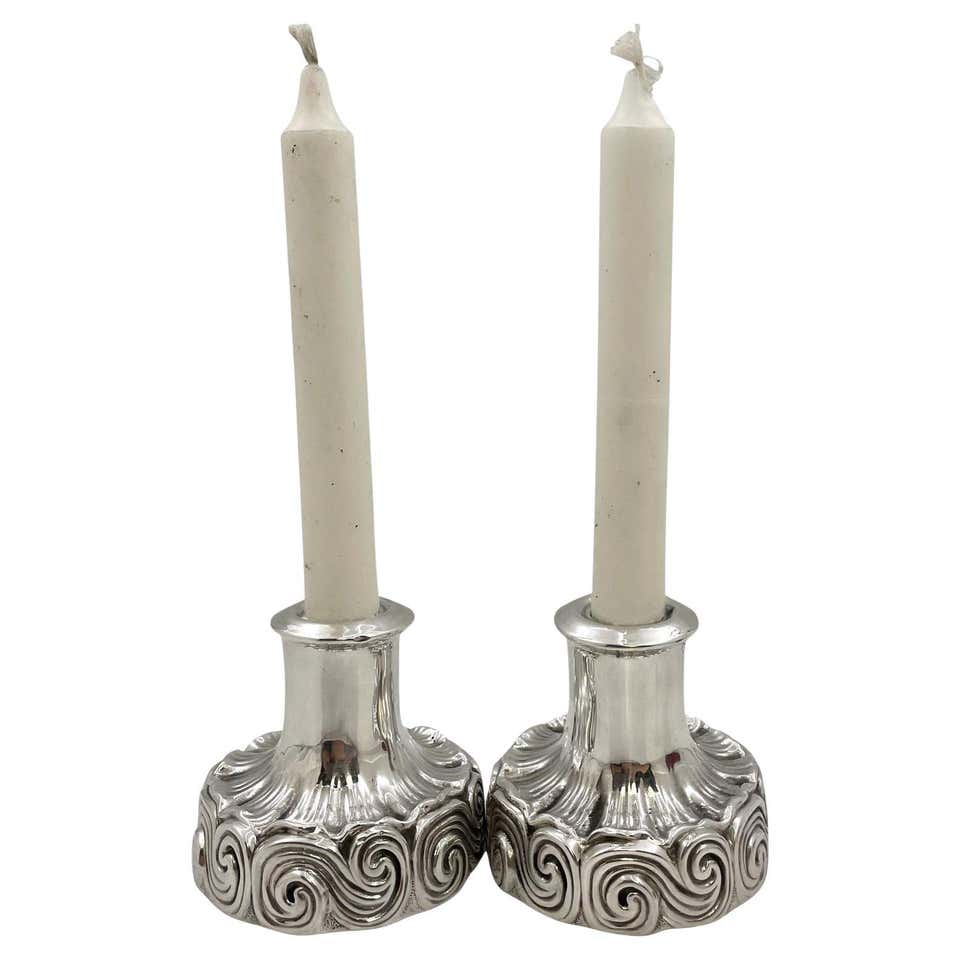 Tiffany and Co. Sterling Silver Candlestick with Natural Motifs For ...
