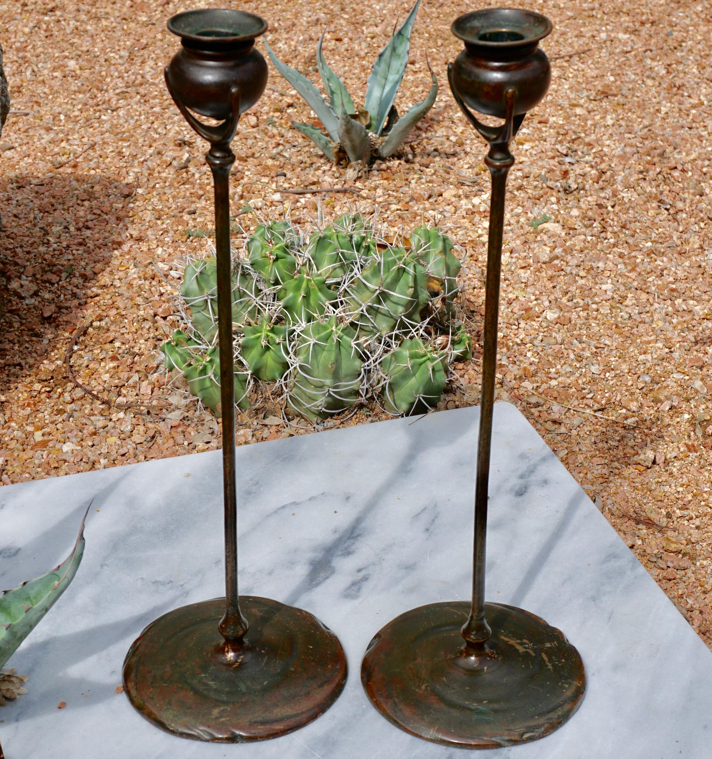 antique tiffany candlesticks