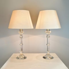 Paar Tiffany-Tischlampen von Ingo Maurer & Val St. Lambert 1969