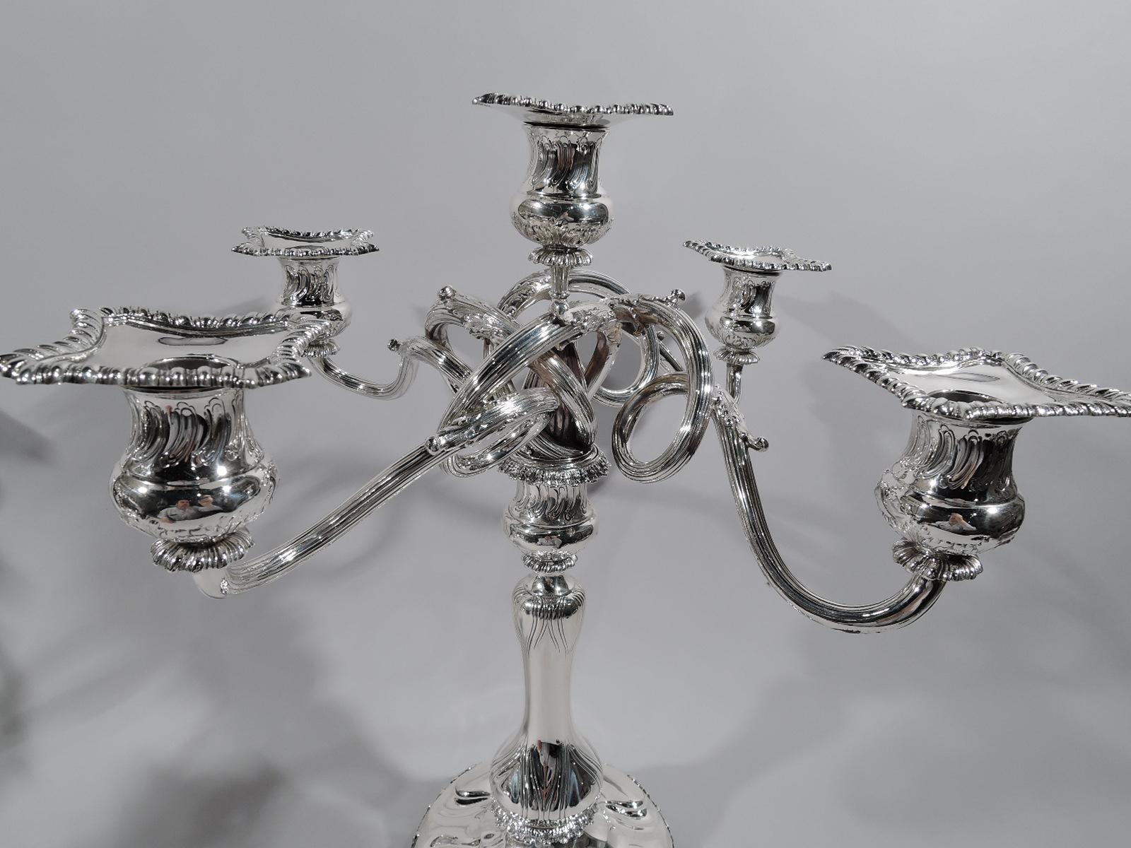 sterling silver 5 light candelabra