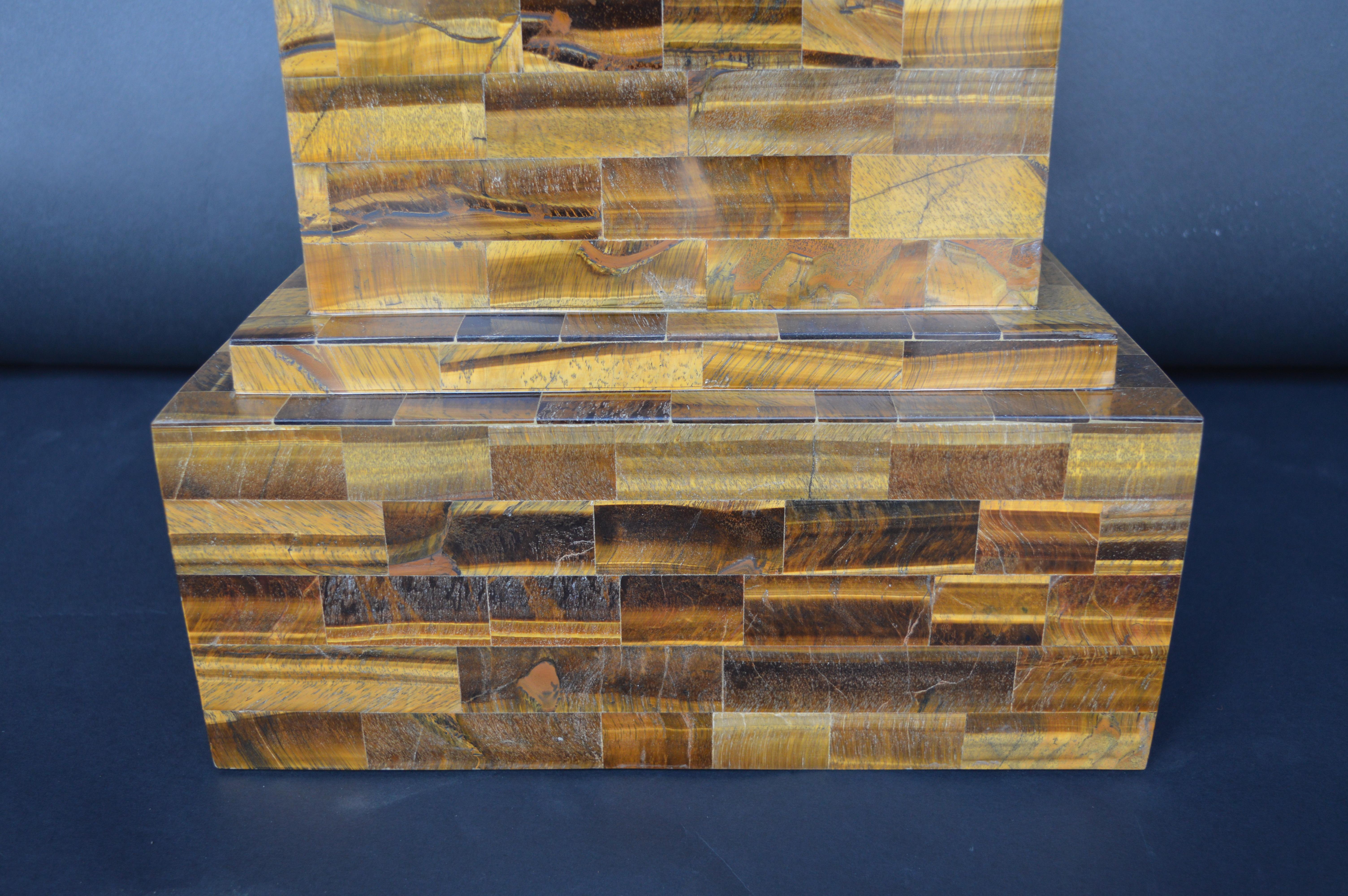 Other Pair of Tiger Eye Pedestals