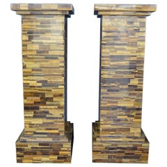 Pair of Tiger Eye Pedestals
