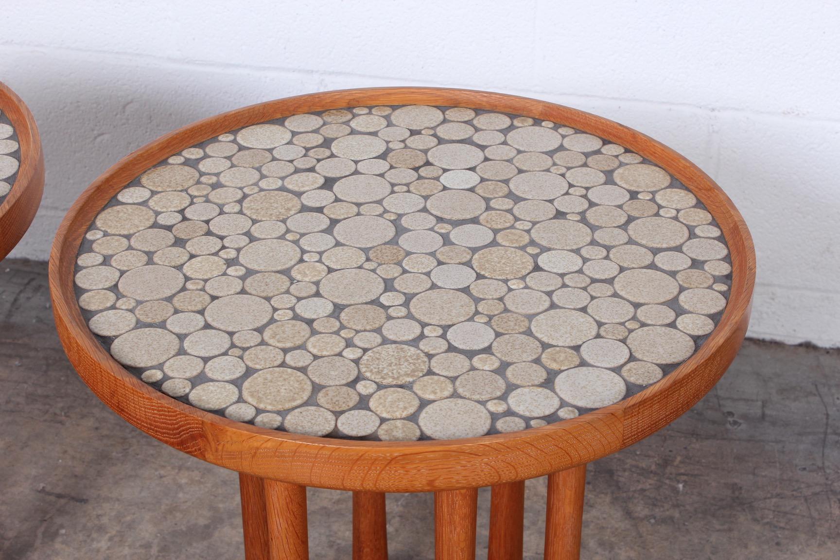 Mid-20th Century Pair of Tile Tables by Gordon Martz