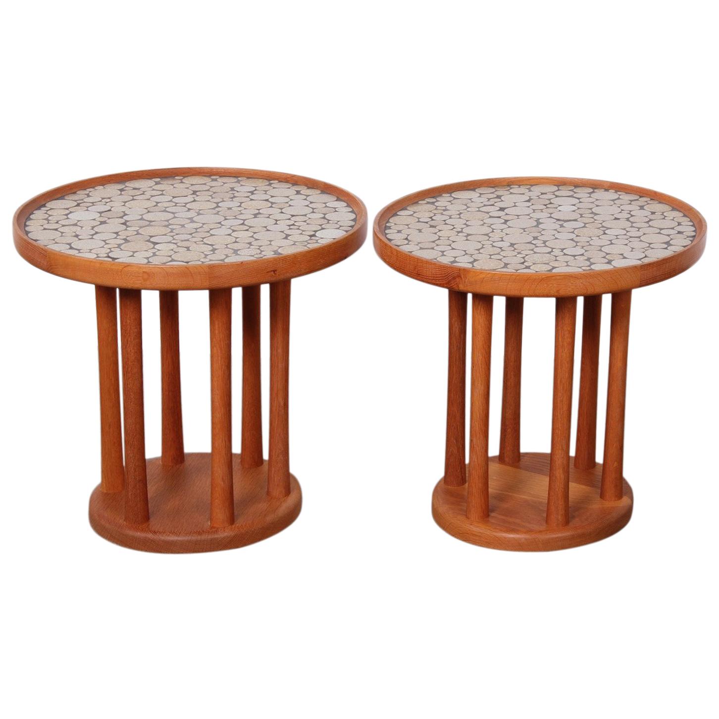 Pair of Tile Tables by Gordon Martz
