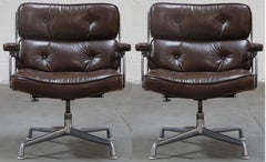 Pair of Time Life 'Lobby' Chairs by Charles Eames for Herman Miller 1970s Signed