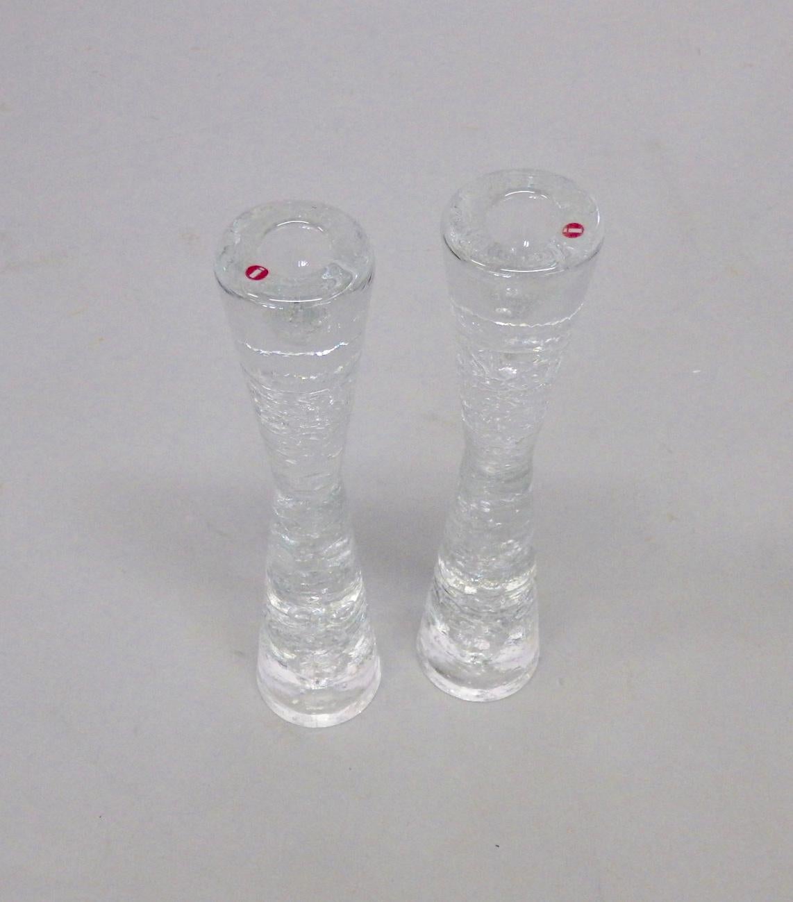 Mid-Century Modern Pair of Timo Sarpaneva for Littala Finland Arkipelago Candlesticks For Sale