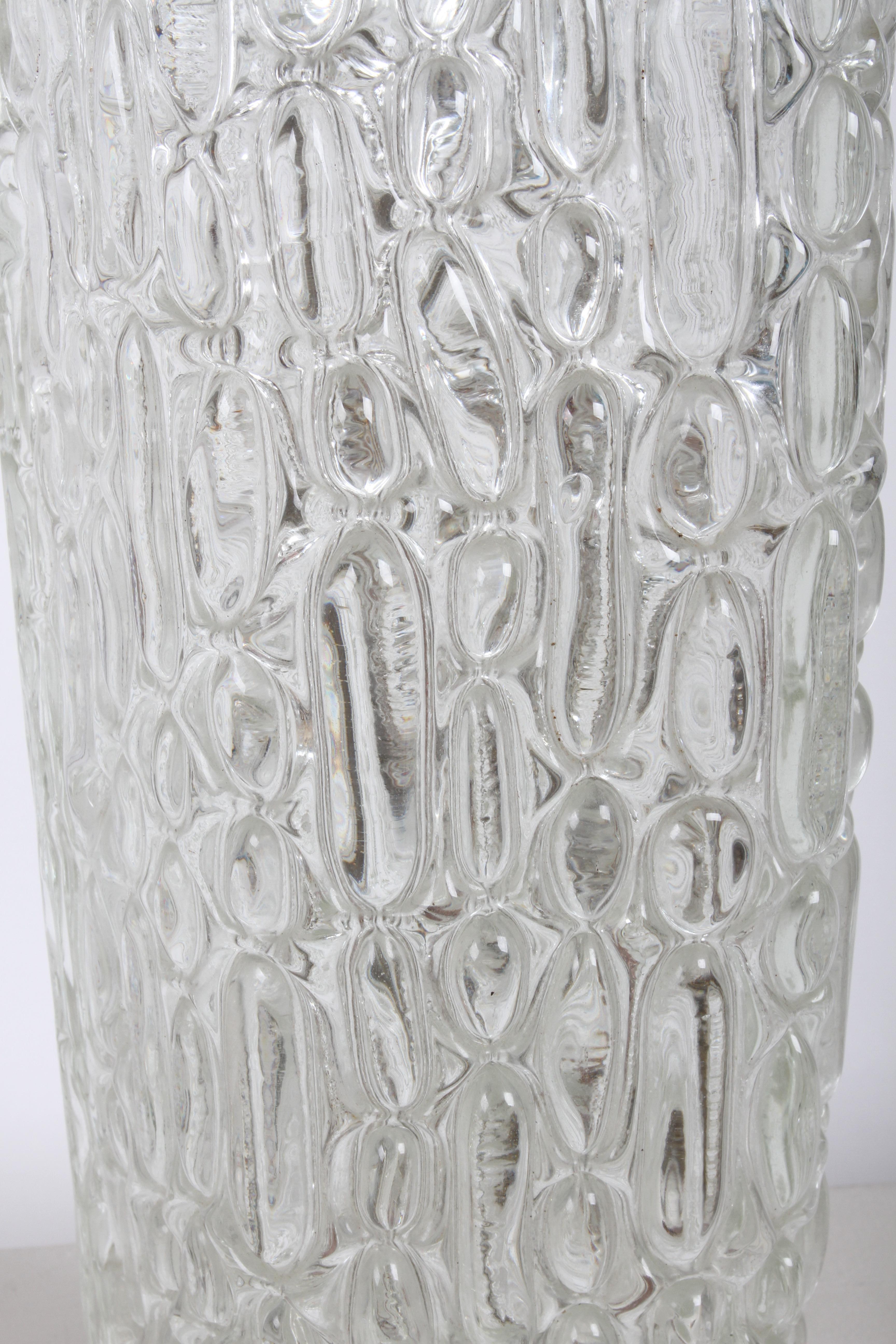 Pareja de lámparas de sobremesa Timo Sarpaneva Iittala estilo Festivo de cristal texturado y cromo en venta 5