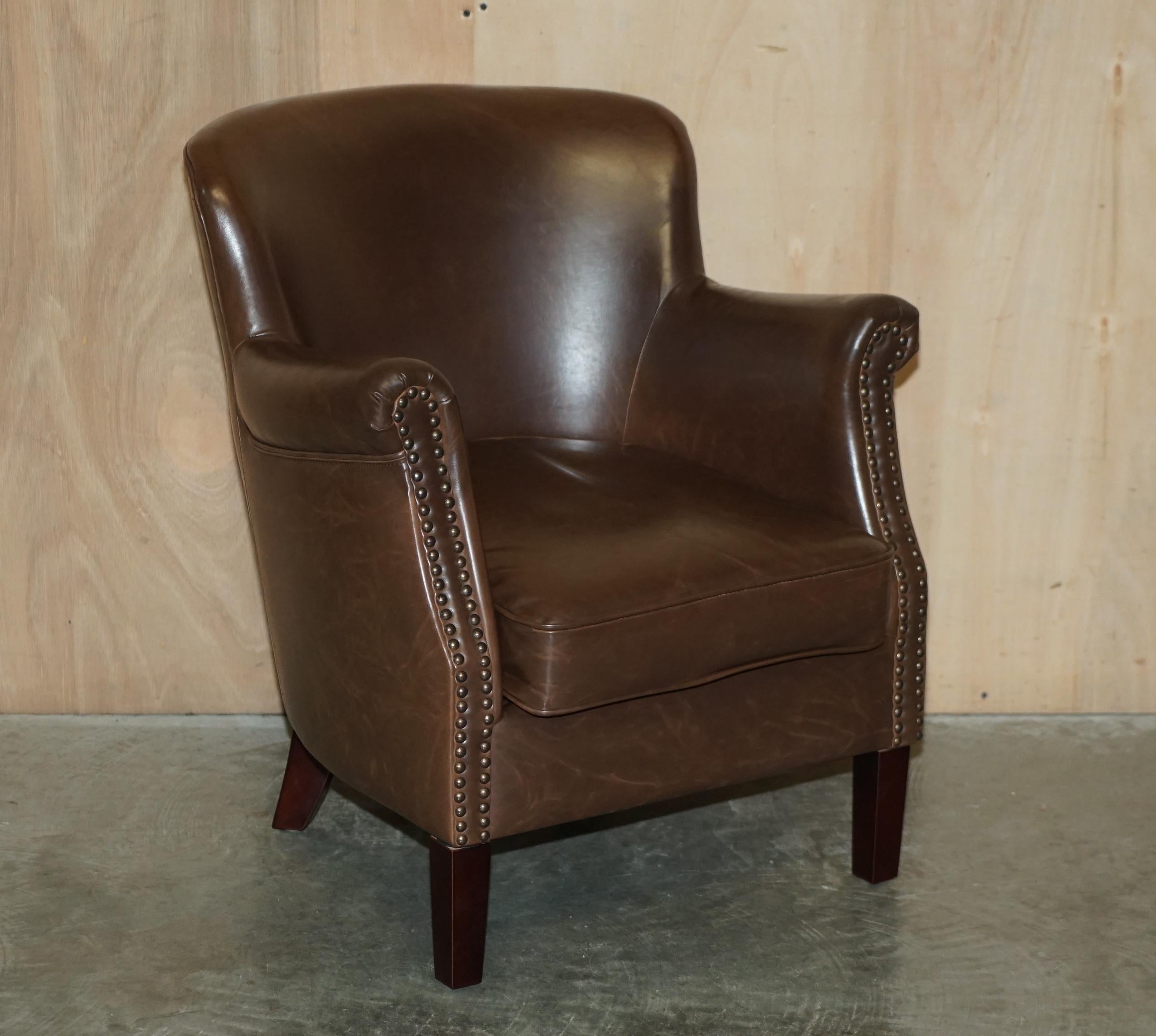 We are delighted to offer for sale this lovely pair of Timothy Oulton Halo Little Professor armchairs.

They are a very well made, decorative and extremely comfortable pair of armchairs, they have a super comfortable and relaxed seating position and