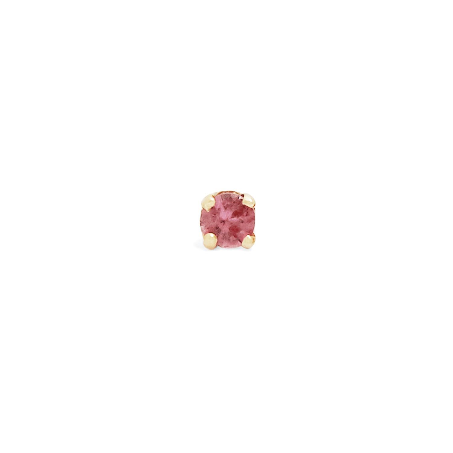 Women's Pair of Tiny Pink Sapphire and Solid Gold Studs by Allison Bryan
