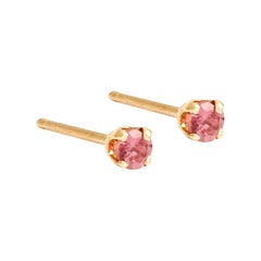 Pair of Tiny Pink Sapphire Studs