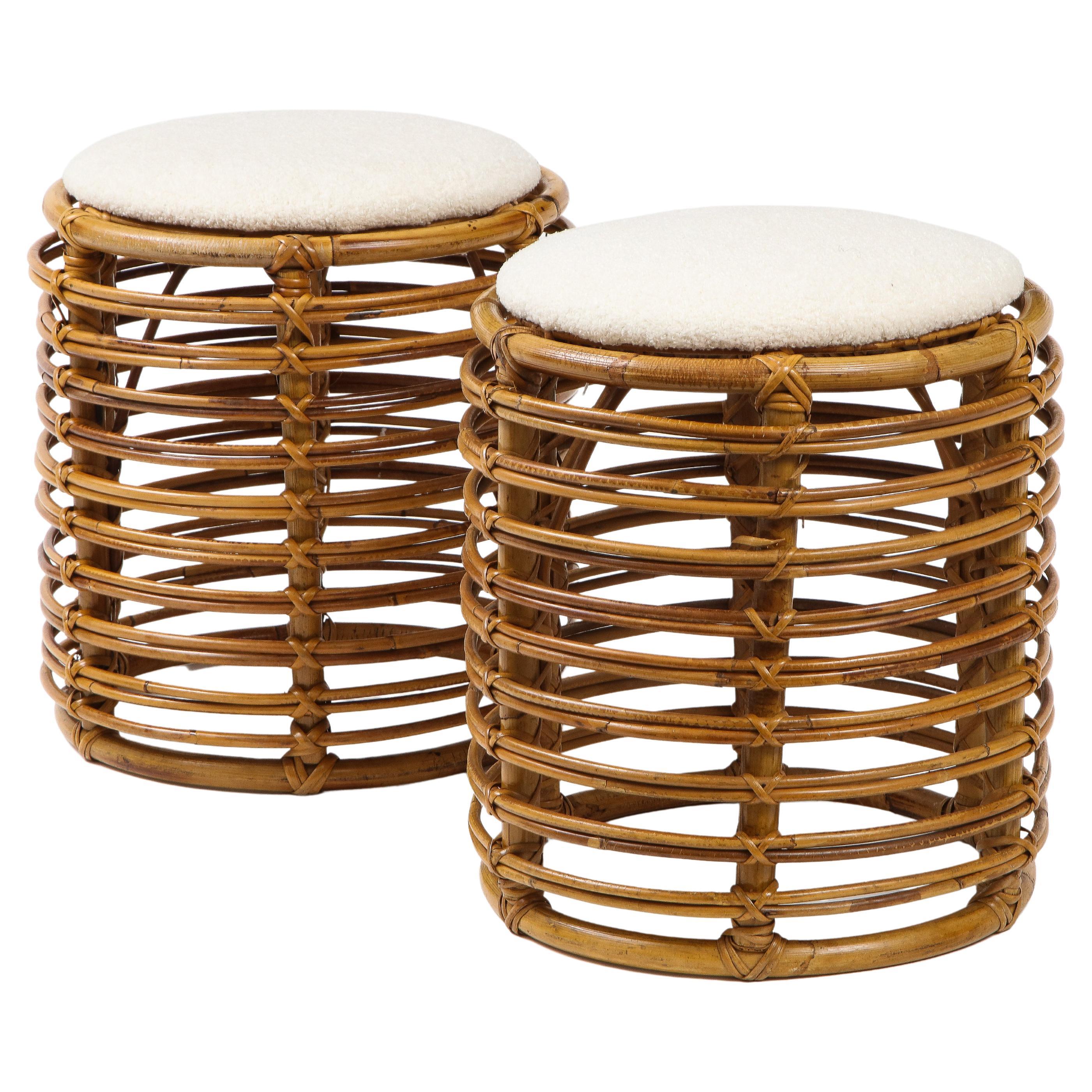 Pair of Tito Agnoli Cane Stools, Italy, 1960