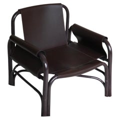 Pair of Tito Agnoli for Bonacina Safari Lounge Chairs, Early 1970s