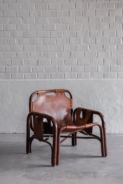 Pair of Tito Agnoli Safari Chairs for Bonacina, 1960