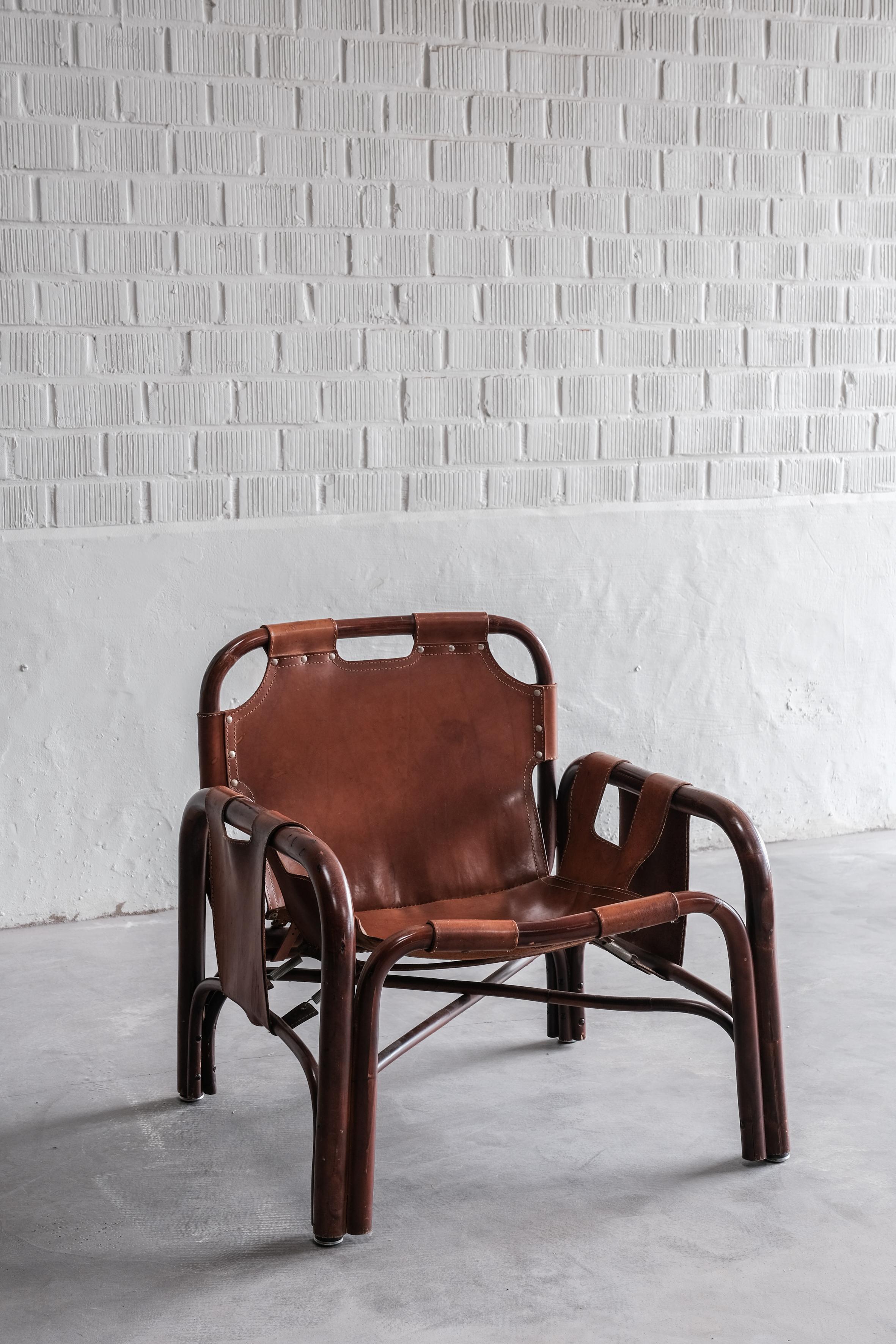 20th Century Pair of Tito Agnoli Safari Chairs for Bonacina, 1960